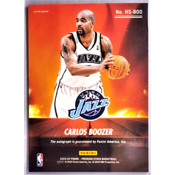 2023-24 NBA Hoops Premium Stock CARLOS BOOZER #HS-BOO Hot Signature Disco Parall - Picture 2 of 2